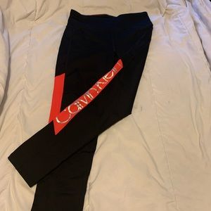 Calvin Klein Black/Pink High Waist Logo Leggings